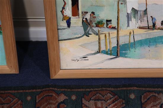 § Cecil Rochfort DOyly John (1906-1993) Mediterranean harbour scenes 18 x 26in.